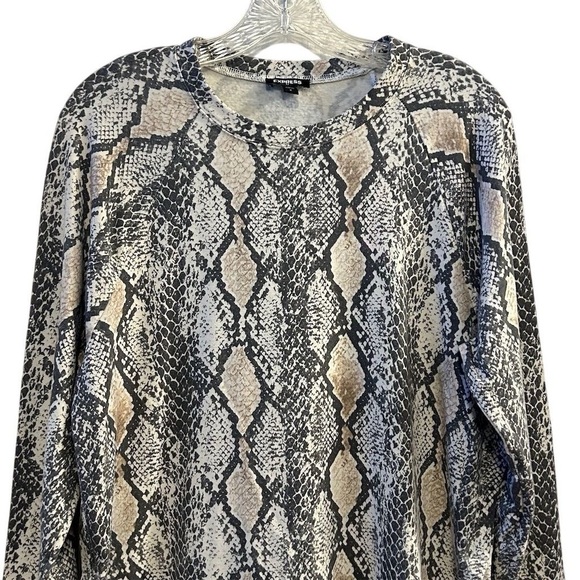 Express Women's Snake Print Long Sleeve Blouse Size S Multicolor - Picture 4 of 8